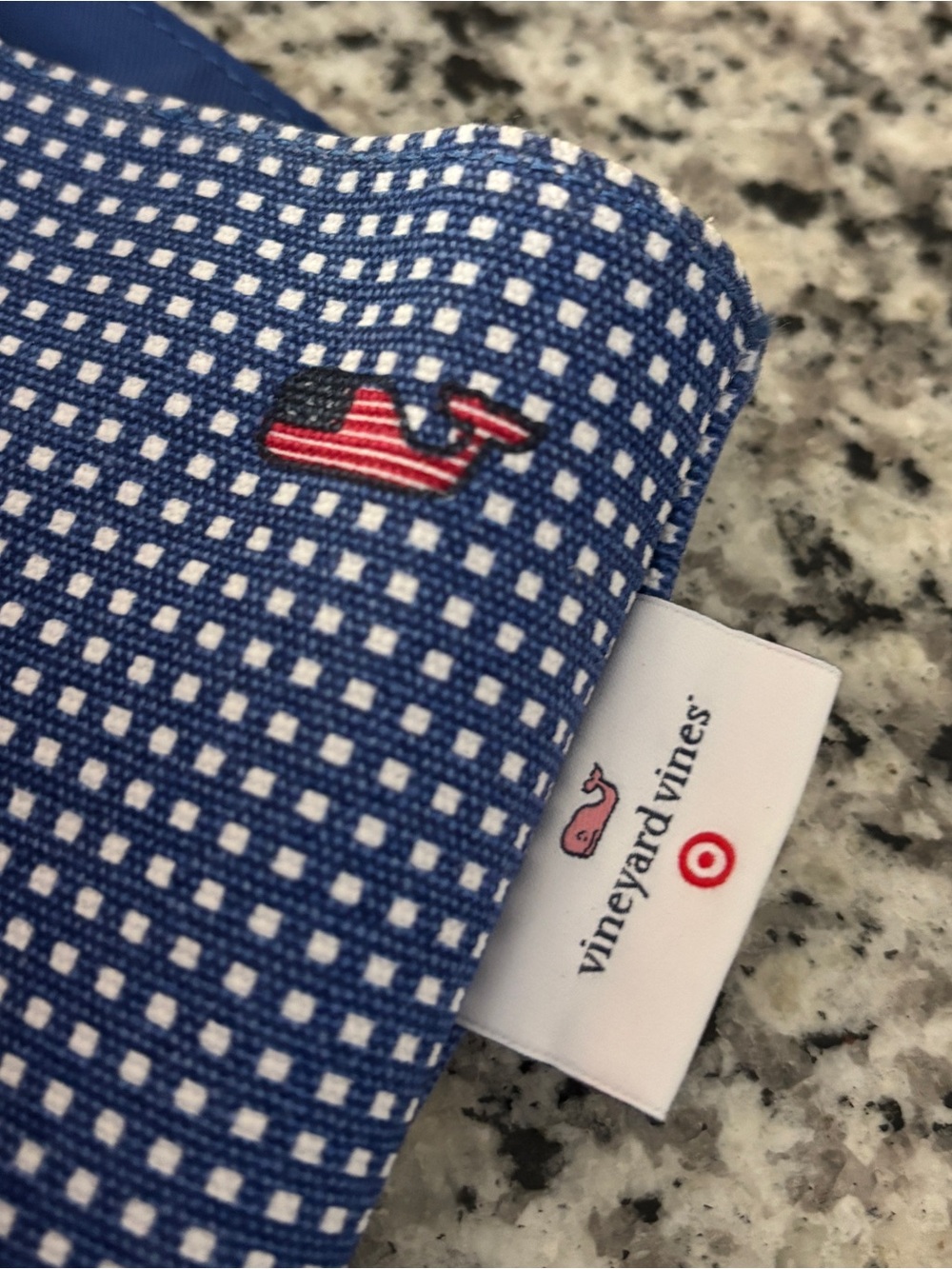 Vineyard Vines x Target Blue Checked Wine Tote Bag | Blue Gingham - Picture 6 of 6